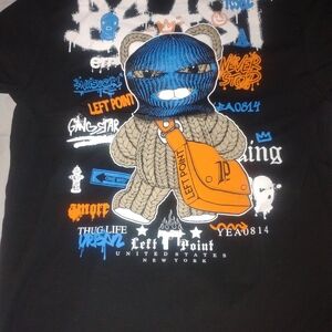 Black Graphic Kids T-Shirt